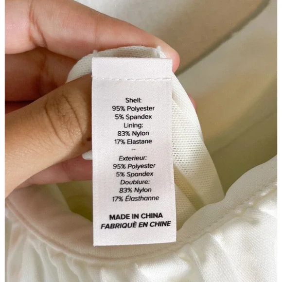 Cinq à Sept NWT Ivory One-shoulder Brynn Bodycon Ruched Asymmetric Midi Dress 6 - Picture 5 of 6